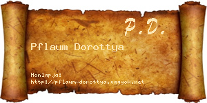 Pflaum Dorottya névjegykártya